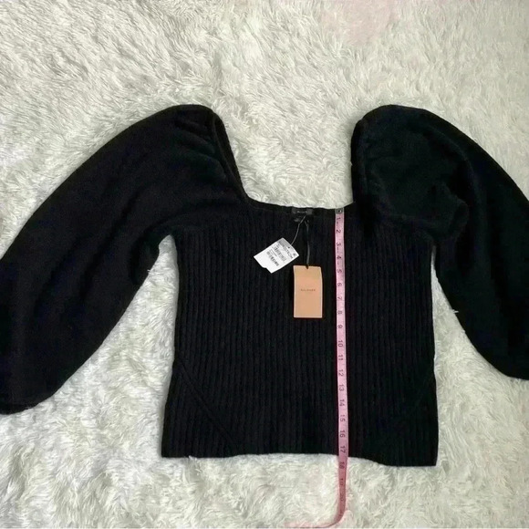 Halogen Sweater.  Ballon sleeves.  Black.  Size XL.  NWT. - Picture 6 of 7